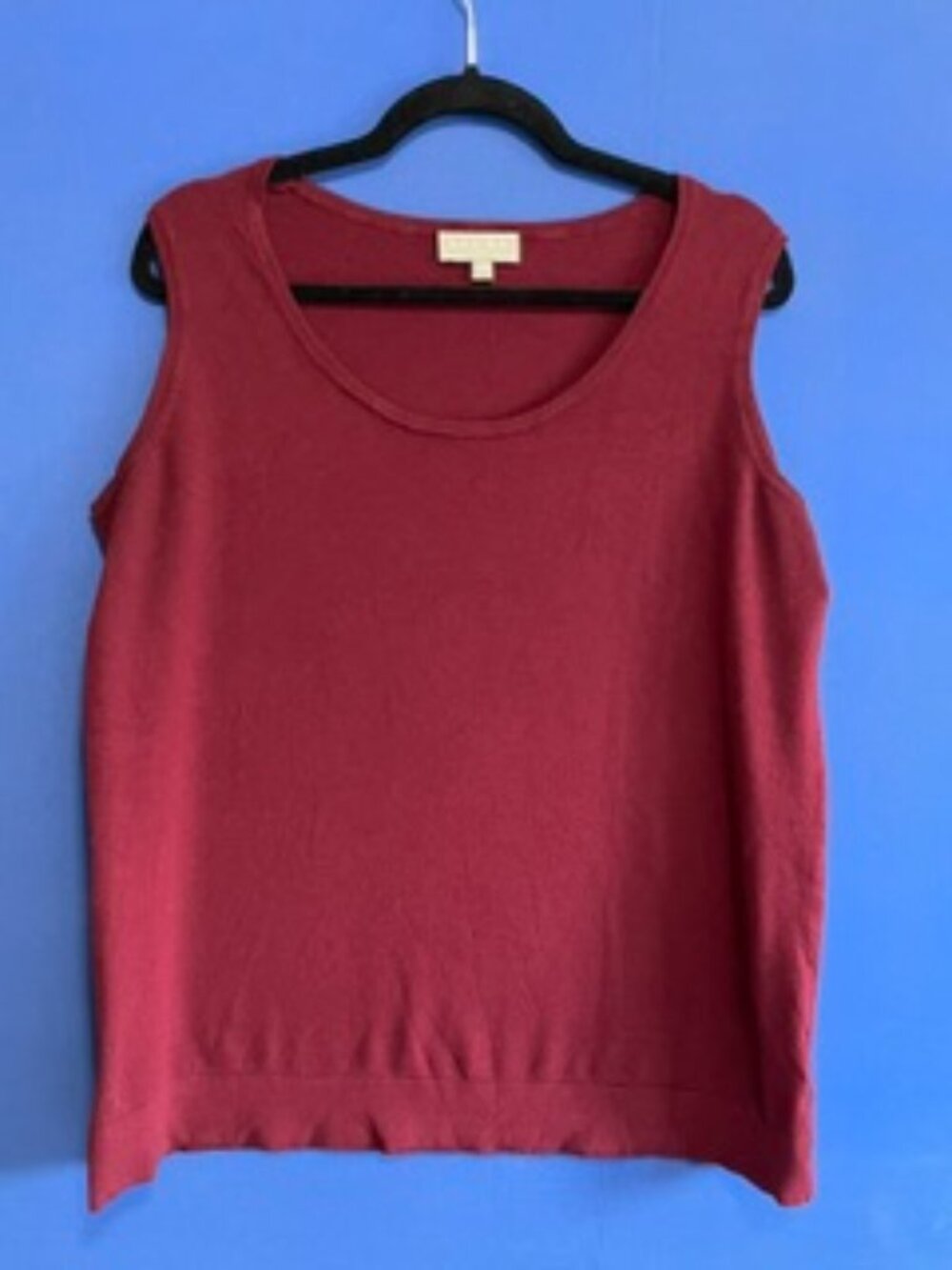 Laura Plus Burgundy Knit Sleeveless Shell - Size 1X